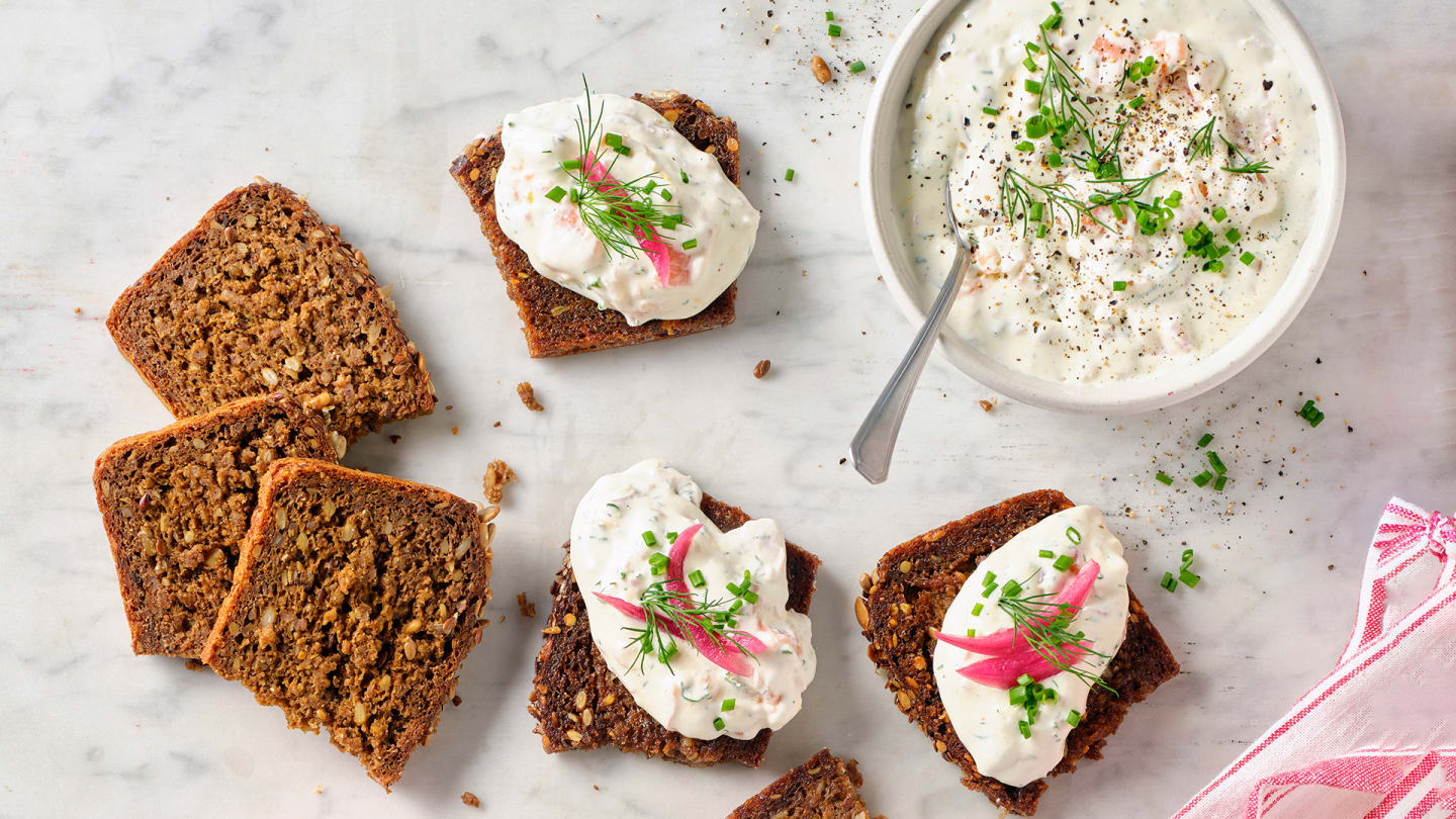 Rillettes på färskost och rökt lax