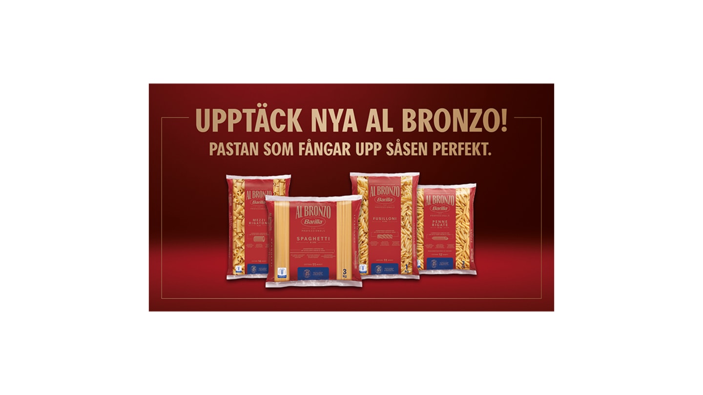 Upptäck nya Al Bronzo pastan som fångar upp såsen perfekt!