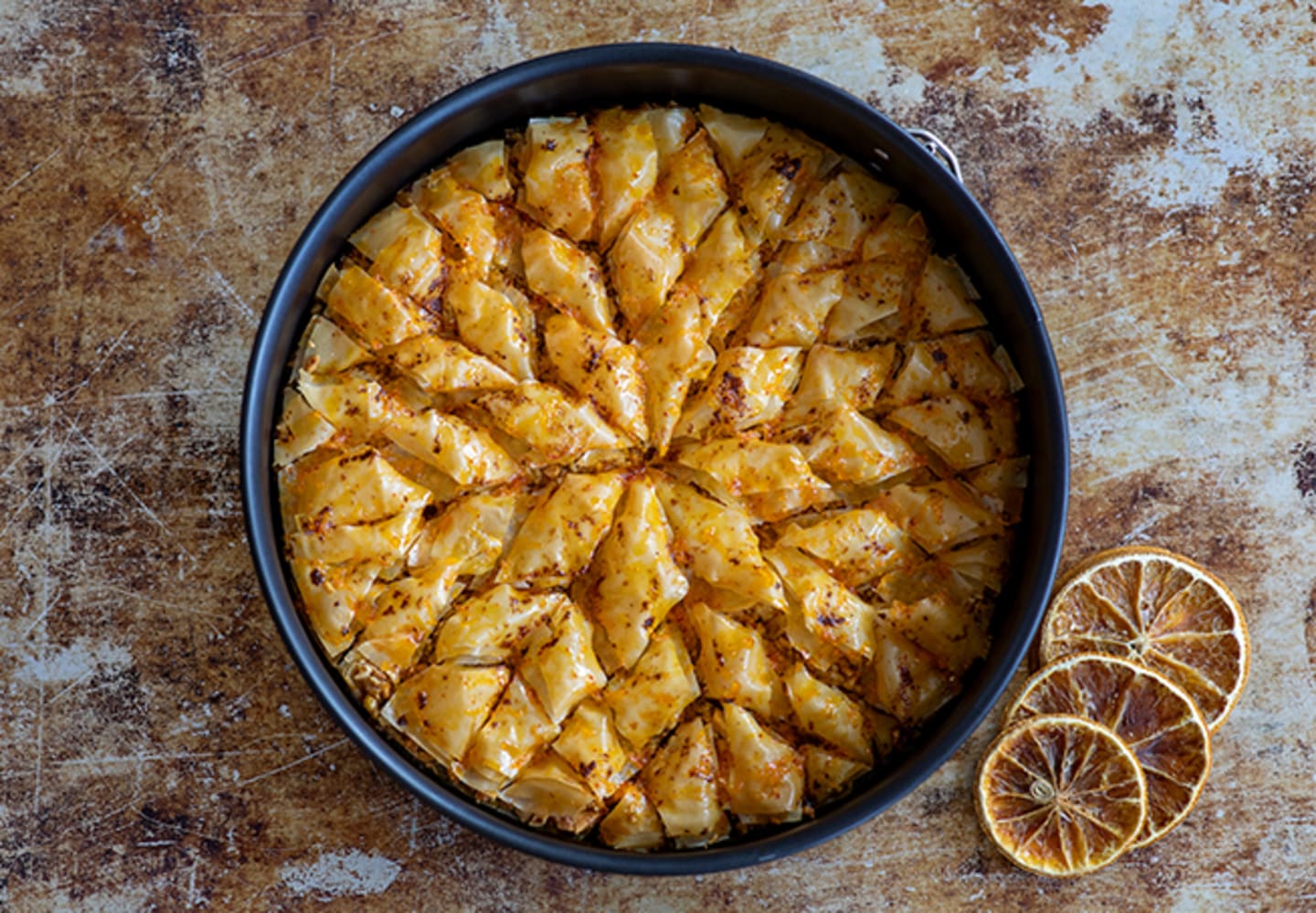 Baklava med saffran och citron