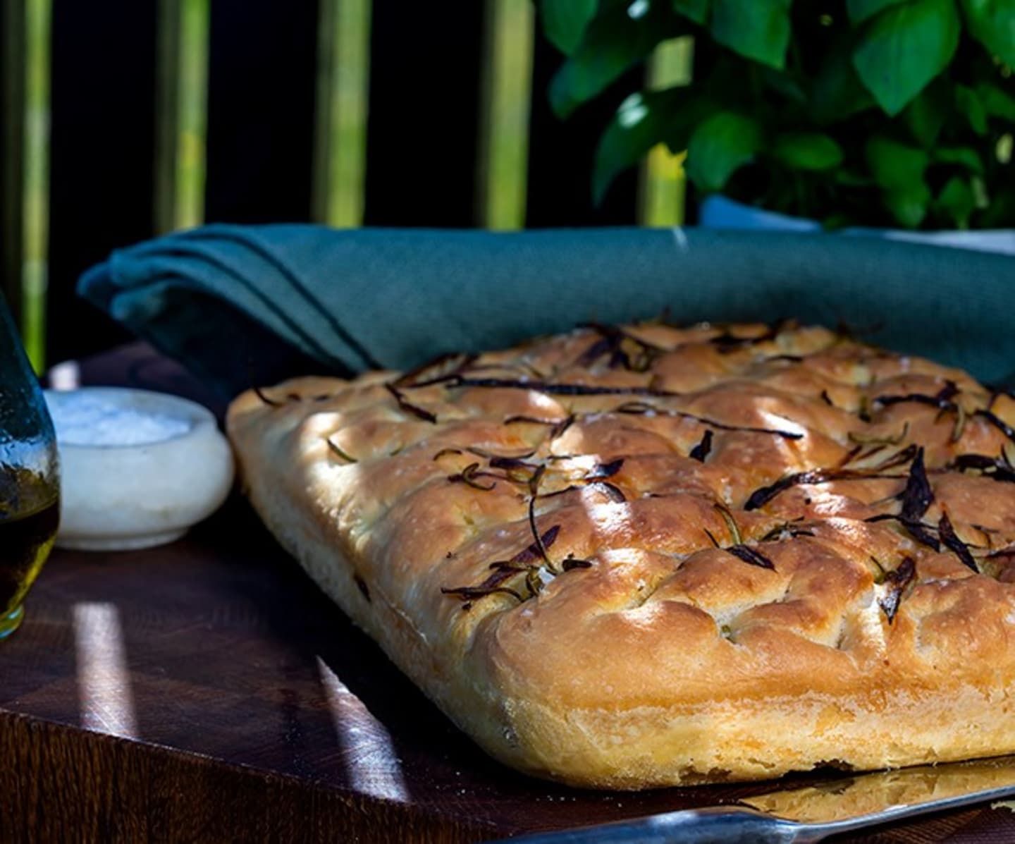 Vegansk lök-focaccia