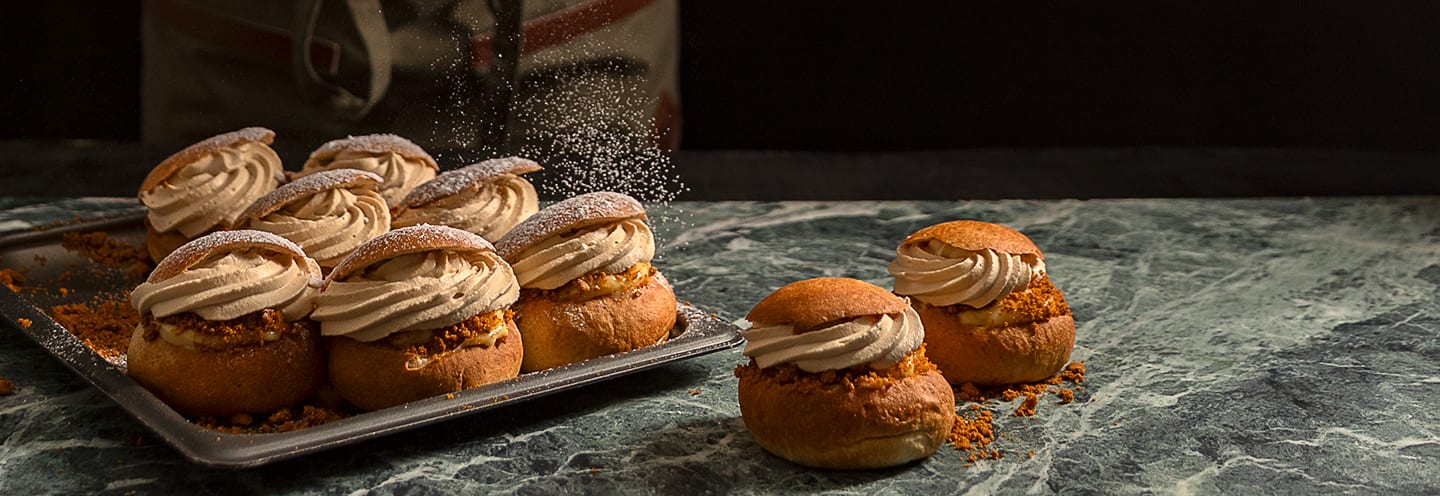 Årets semla hos Gulf 2025: Creamy Biscoff