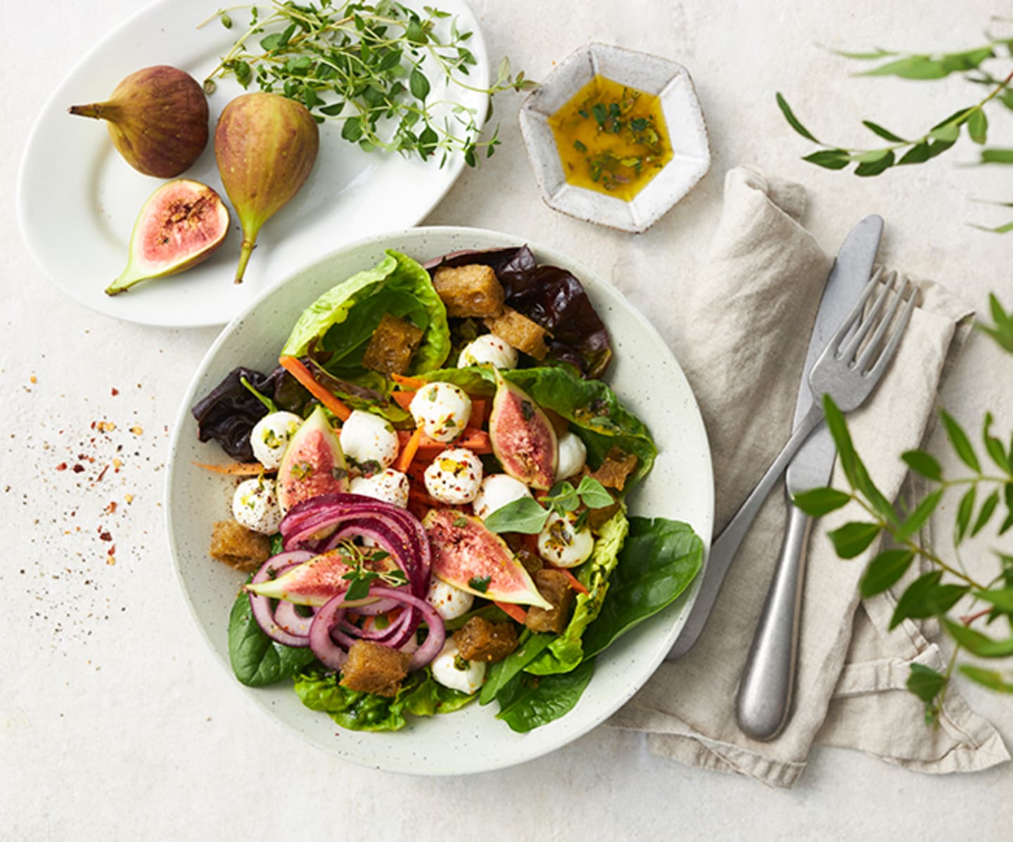 Fikon och mozzarella