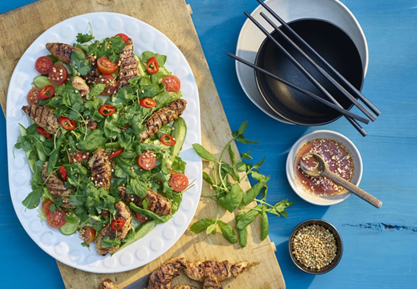 Asiatisk kycklingsallad