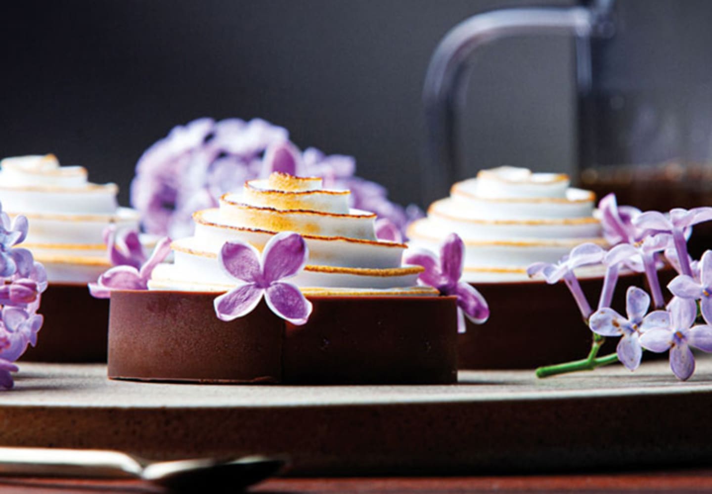 Bipollen-brownie med kaffepannacotta