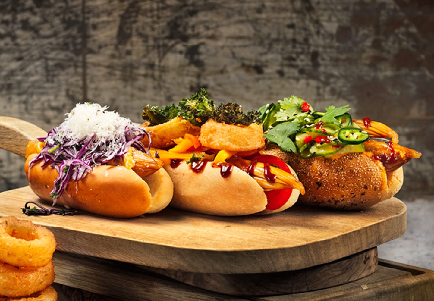 VegoWiener med tre toppings
