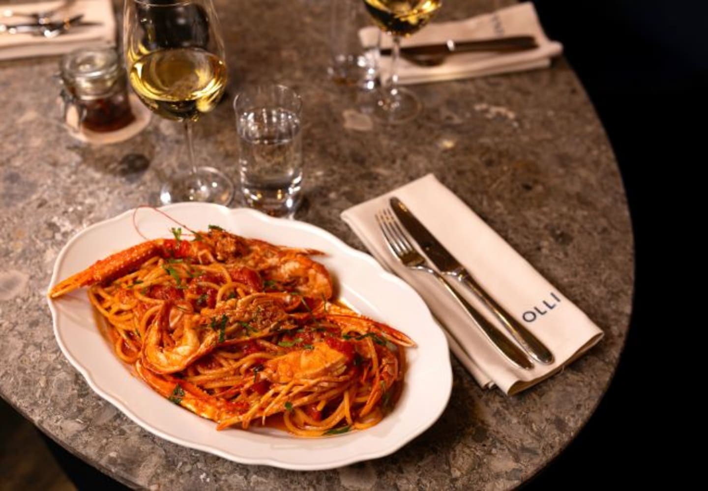 Spaghetti pomodoro langoustine
