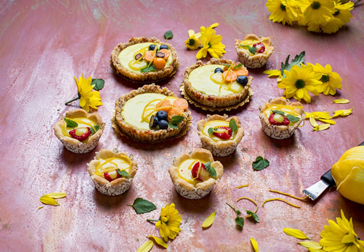 Citrontarteletter med citronkräm