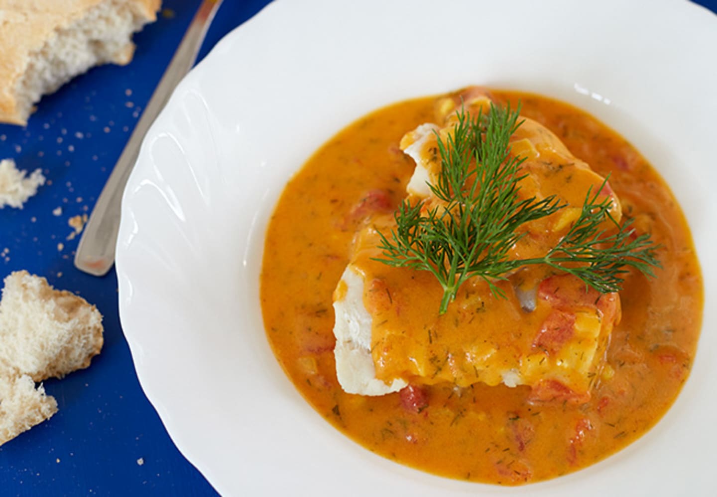 Currydoftande fiskgryta