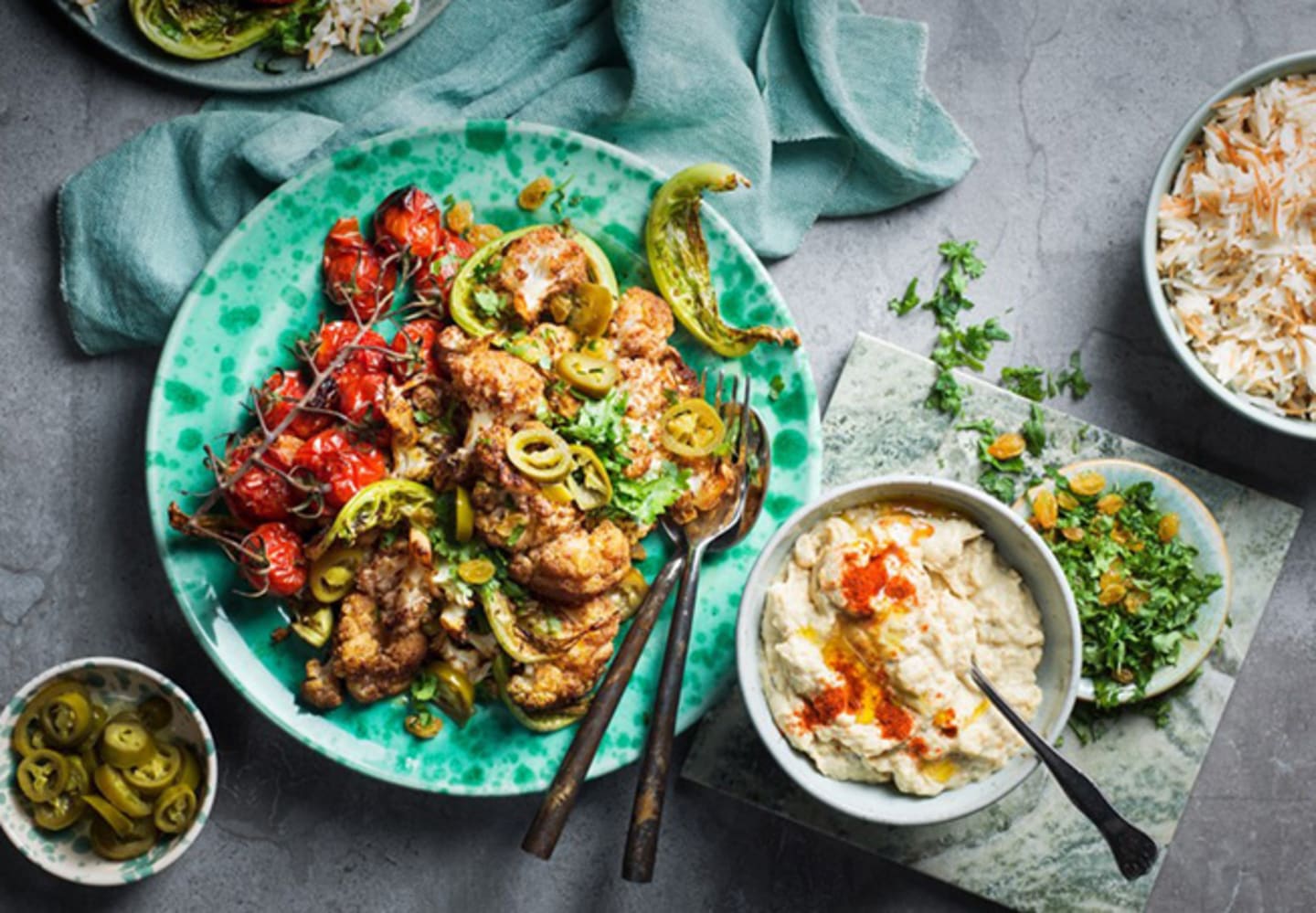 Shawarmakryddad rostad blomkål