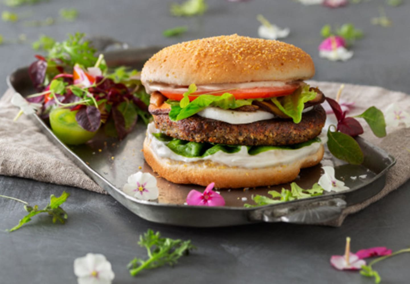 Vegansk baljväxtburgare
