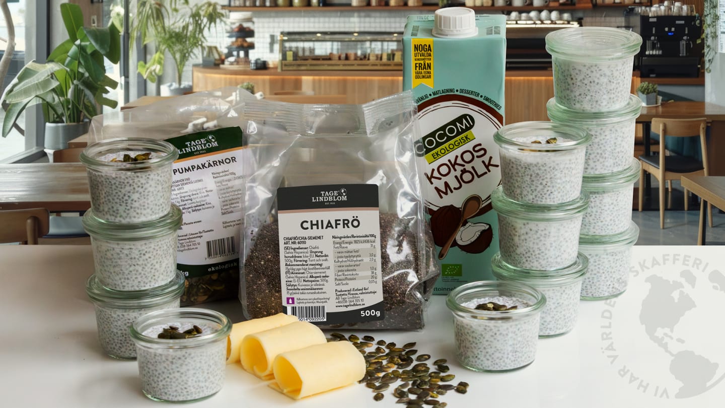 Tages chiapudding med kokosmjölk