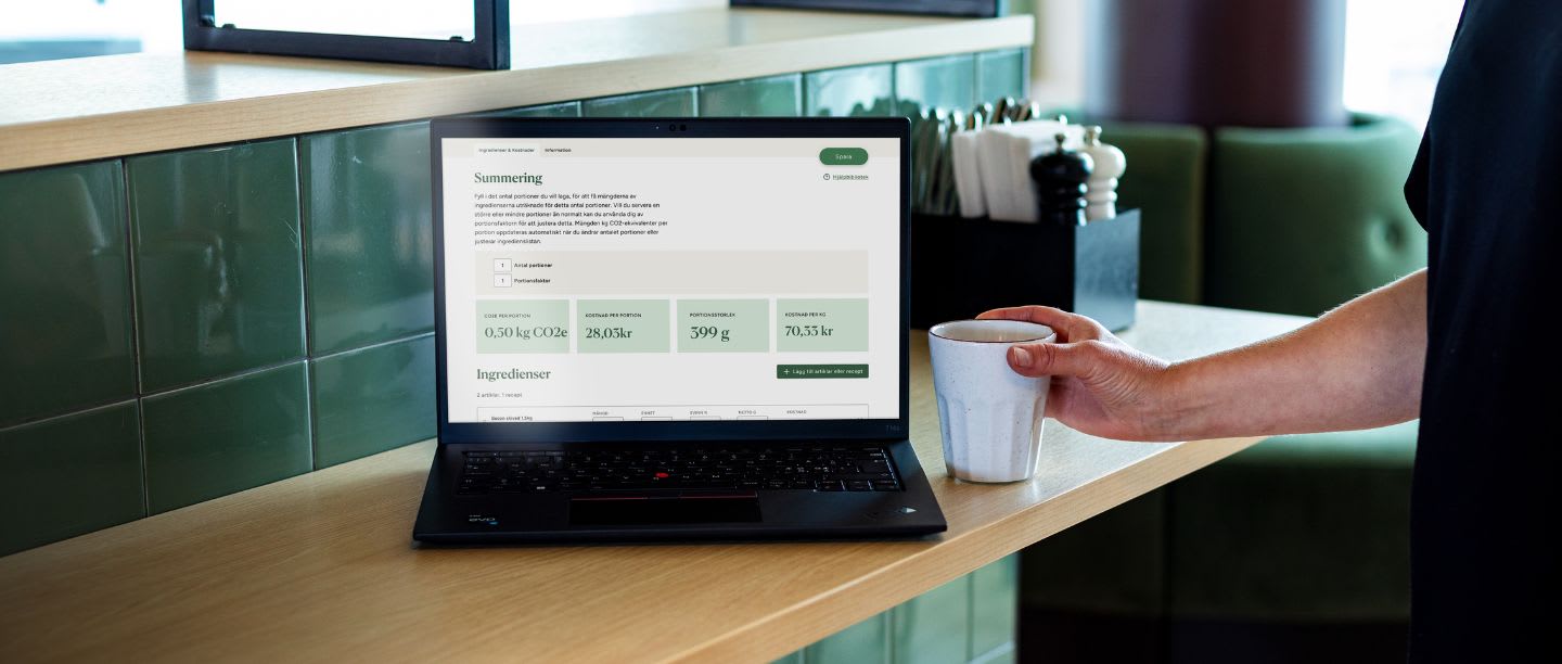 Martin & Servera lanserar klimatkalkylator i kostnadsfria tjänsten Menyplanering