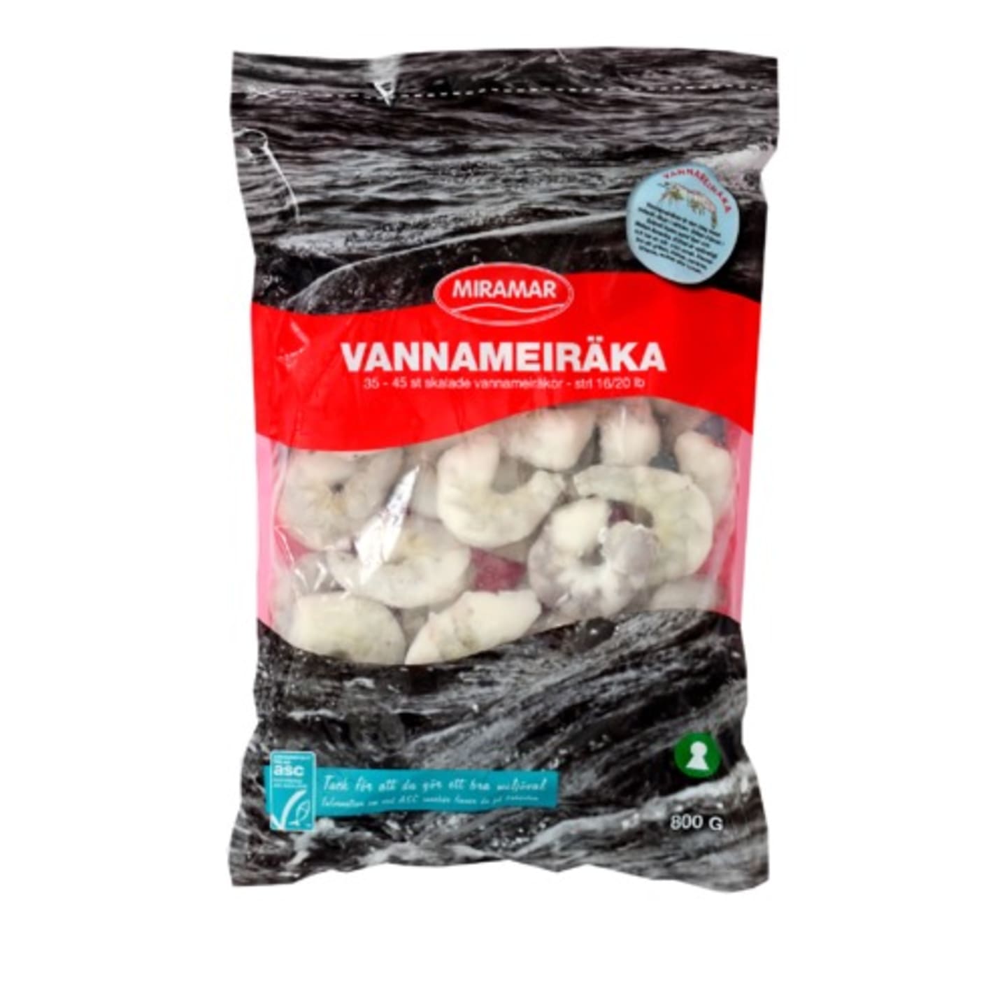 Vannameiräka utan skal ASC 16/20 800g - Bild 1 av 4