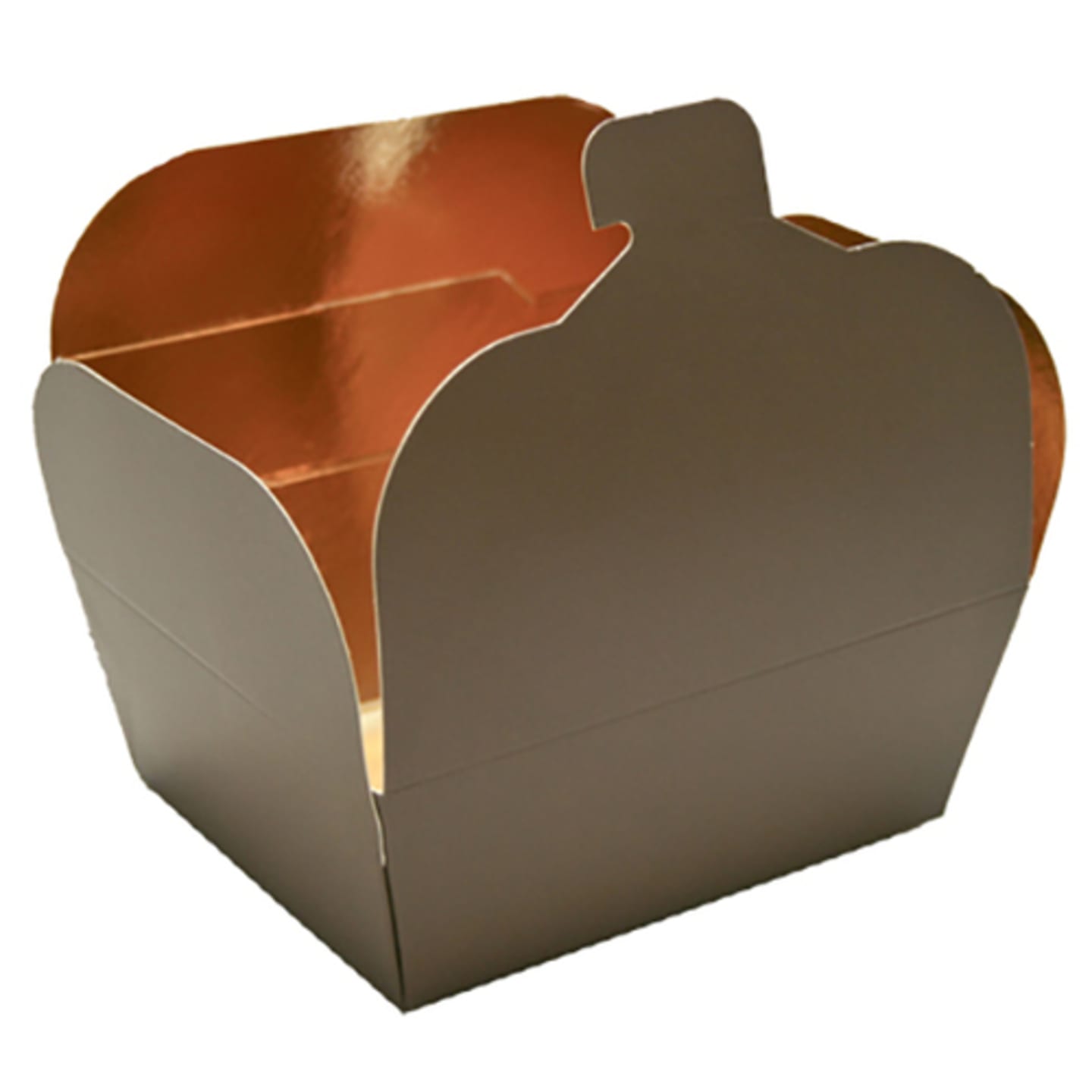 Pralinask brun m guldtryck 110x89x46 100 - Bild 1 av 2