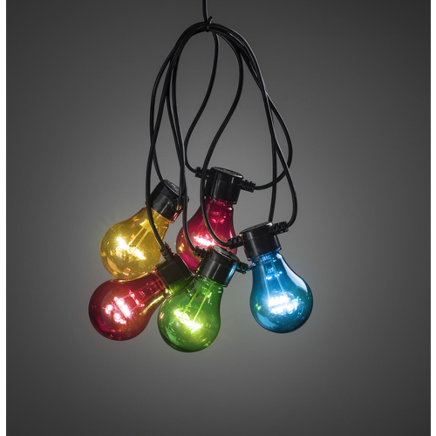 Ljusslinga LED E27 20lamp färg LED 19,5m