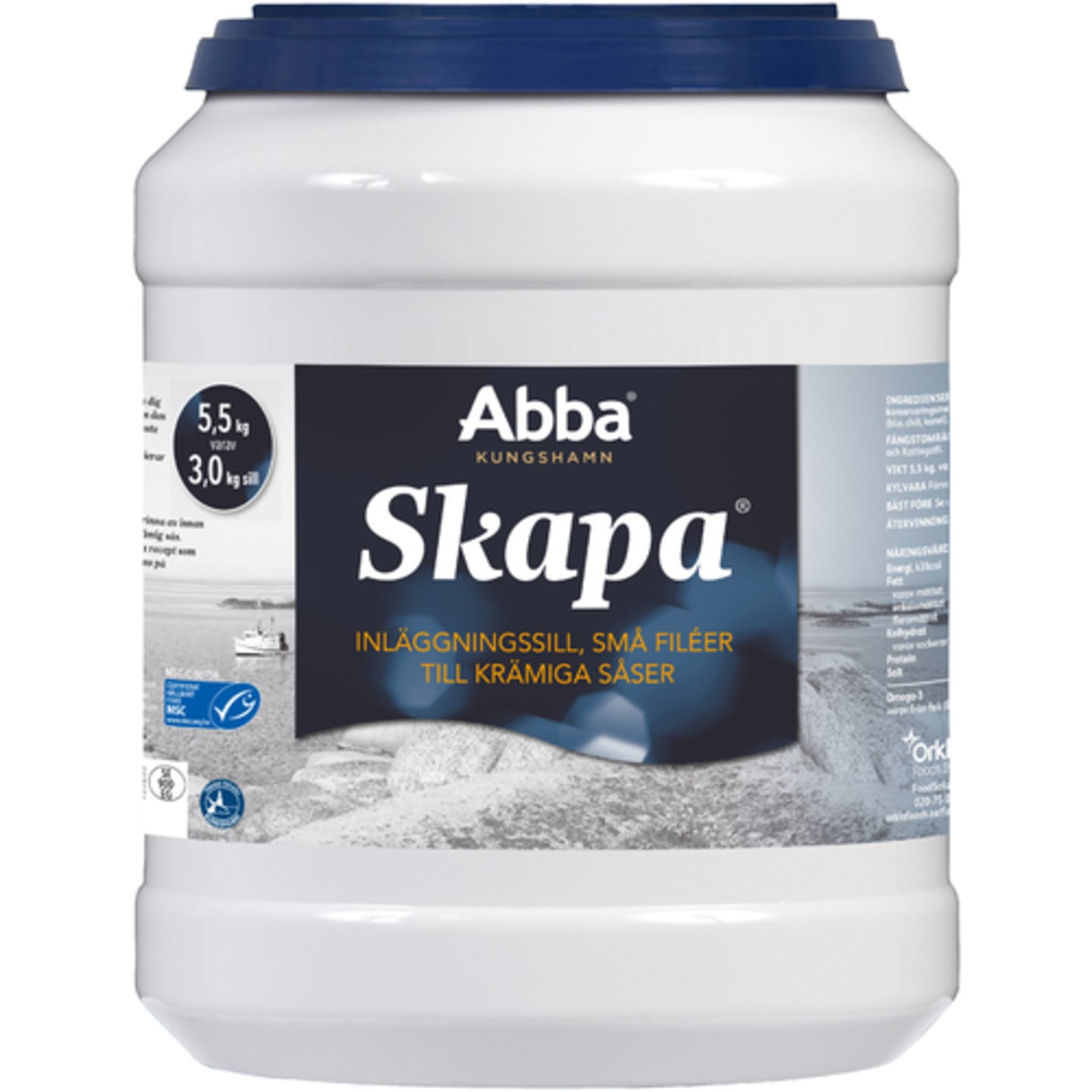 Inläggningsill små filéer kräm MSC 5,5kg