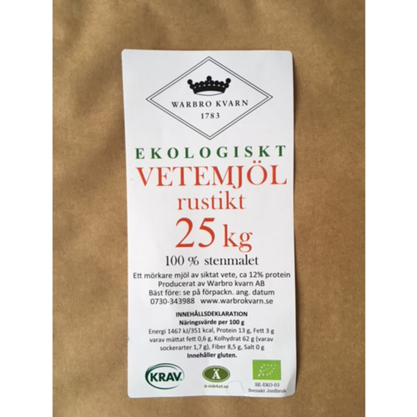 Vetemjöl rustikt 25kg - Bild 1 av 2