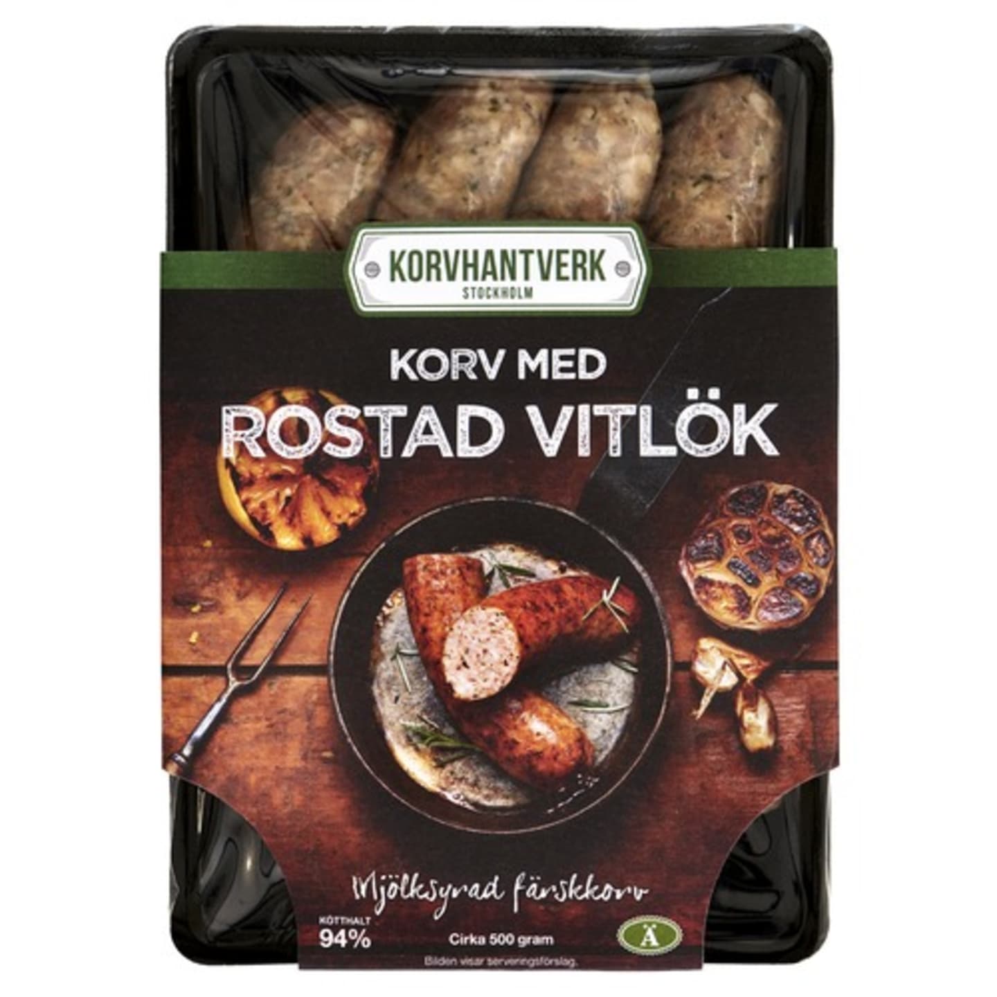 Färskkorv mjölksyrad rostad vitlök 500g - Bild 1 av 2