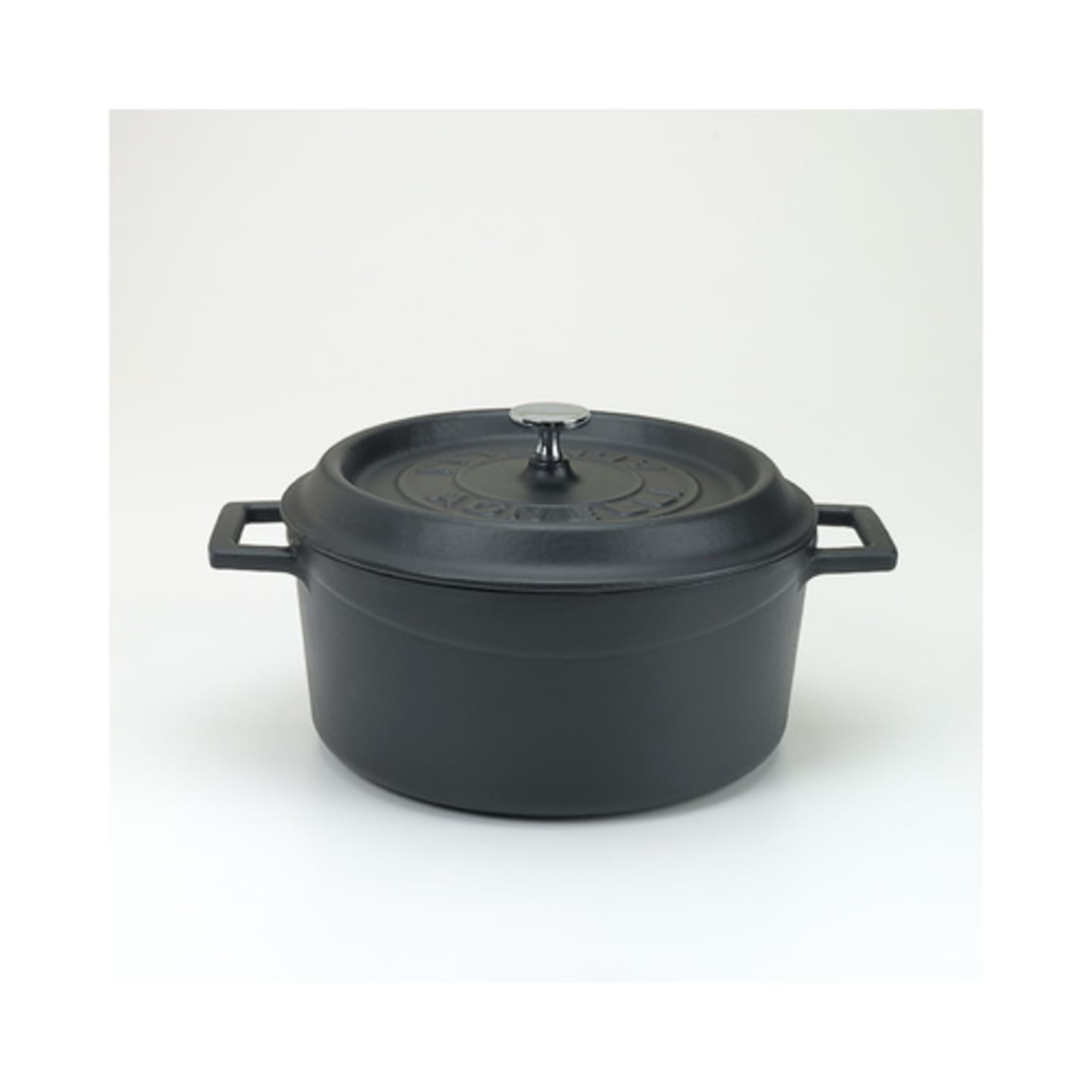 Gryta gjutjärn rund mattsvart 240mm 4,5L - Bild 1 av 2