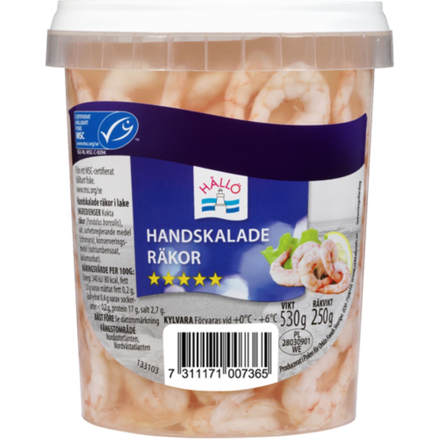 Räka i lake handskalad Hållö MSC 250g - Bild 1 av 2