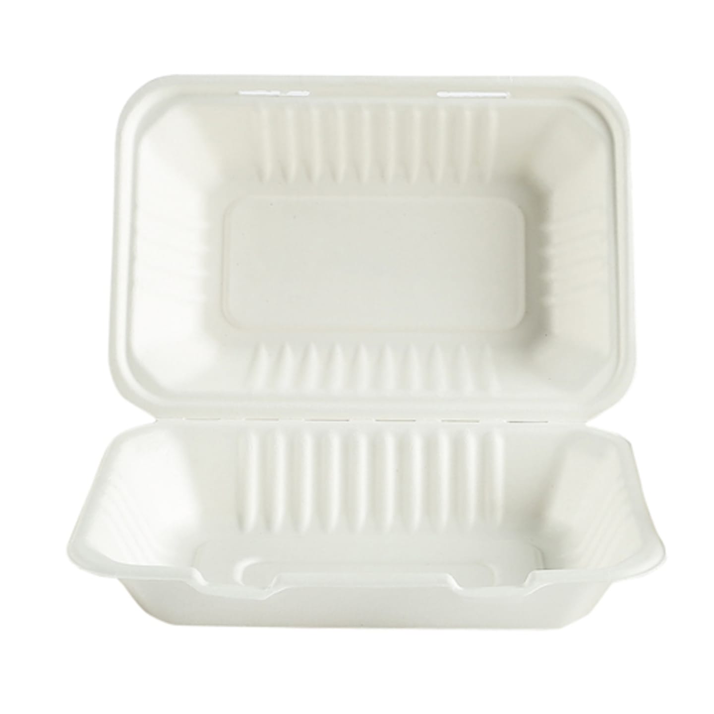 Hämtbox bagasse 230x157x80 vit 50st
