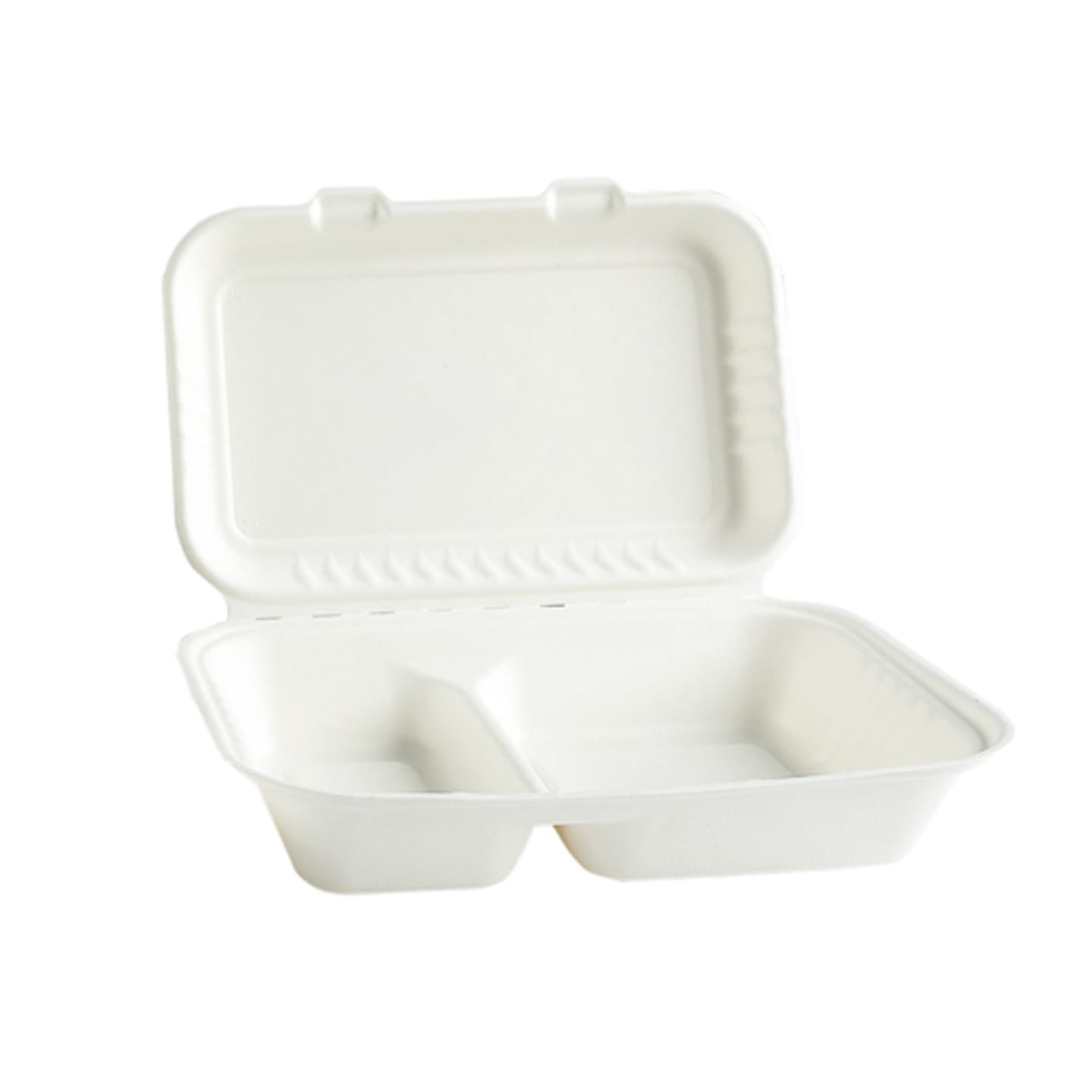 Hämtbox bagasse 2F 249x163x66 vit 50st