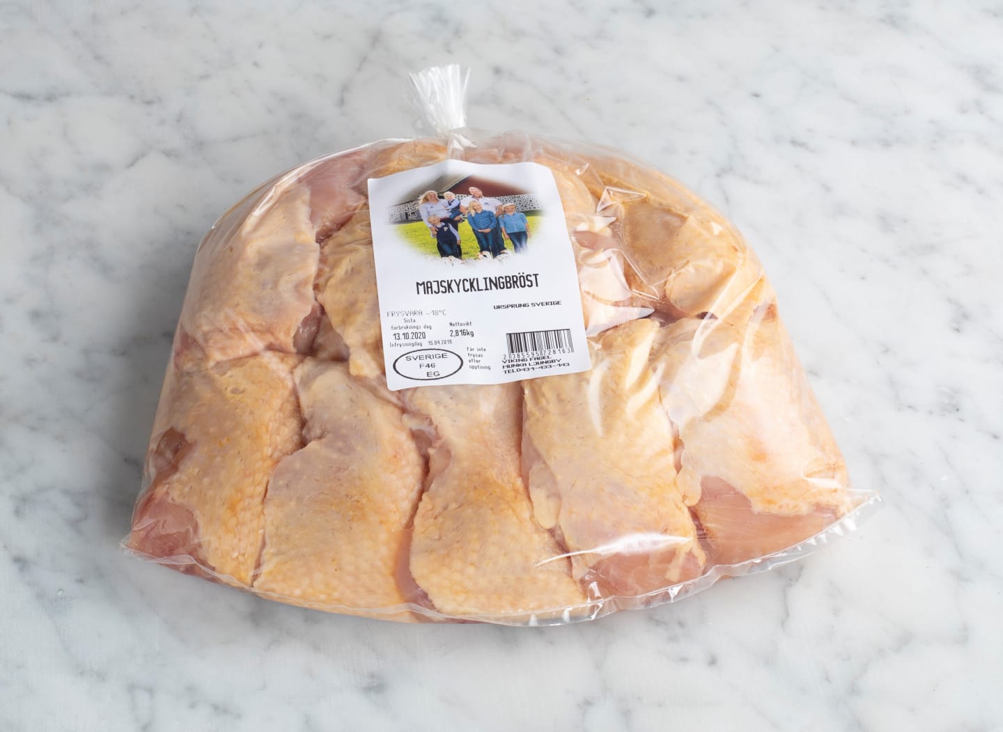 Majskycklingfilé m skinn 300-400g/2,5kg - Bild 1 av 2