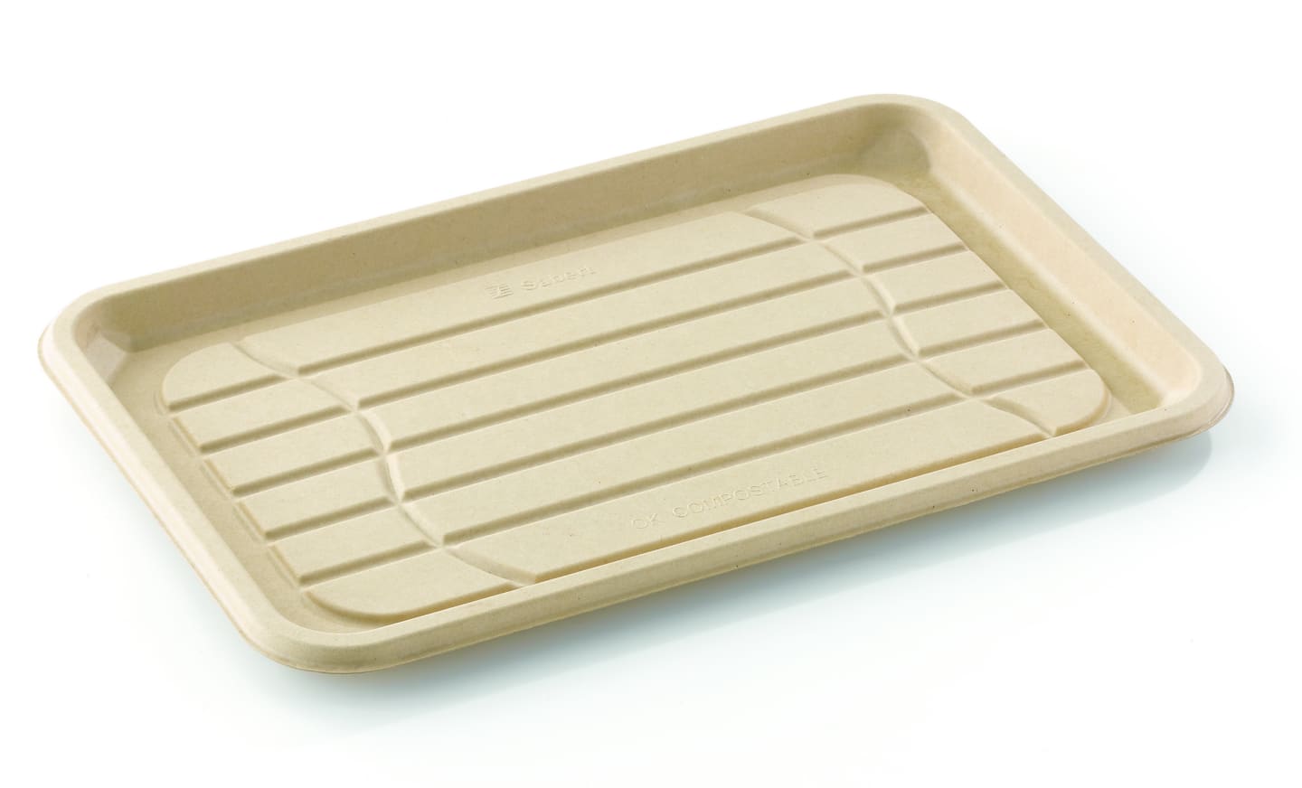Uppläggningsfat bagasse 35x24x2cm 25st