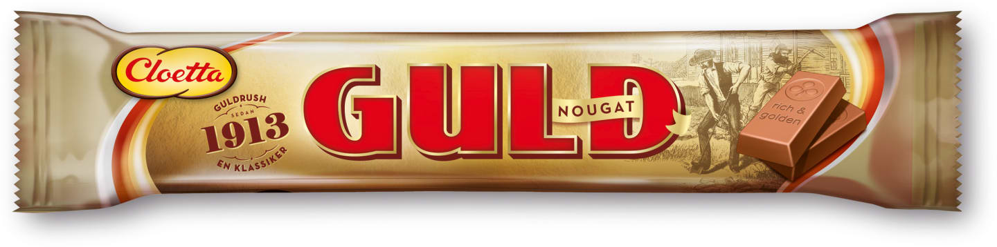 Guldnougat dubbel stycksak 50g
