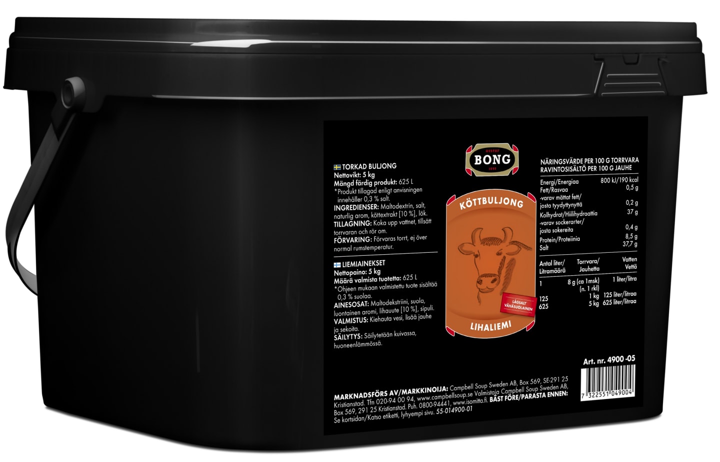 Köttbuljong lågsalt 0,3% 5kg