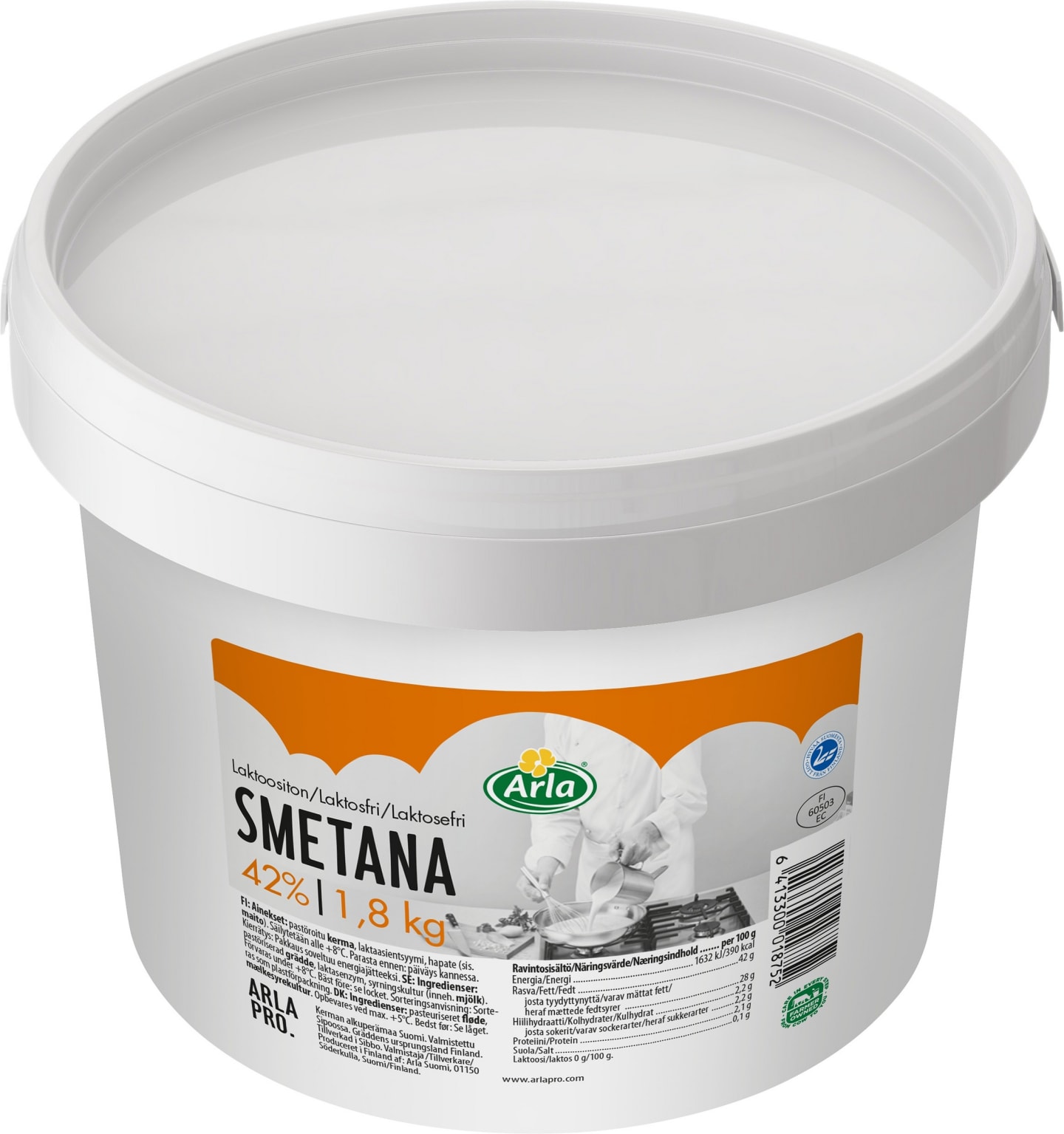 Smetana laktosfri 42% 1,8kg