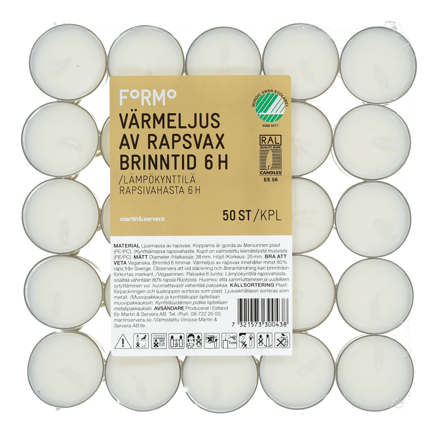 Värmeljus 6timmar Rapsvax 400st - Bild 1 av 3