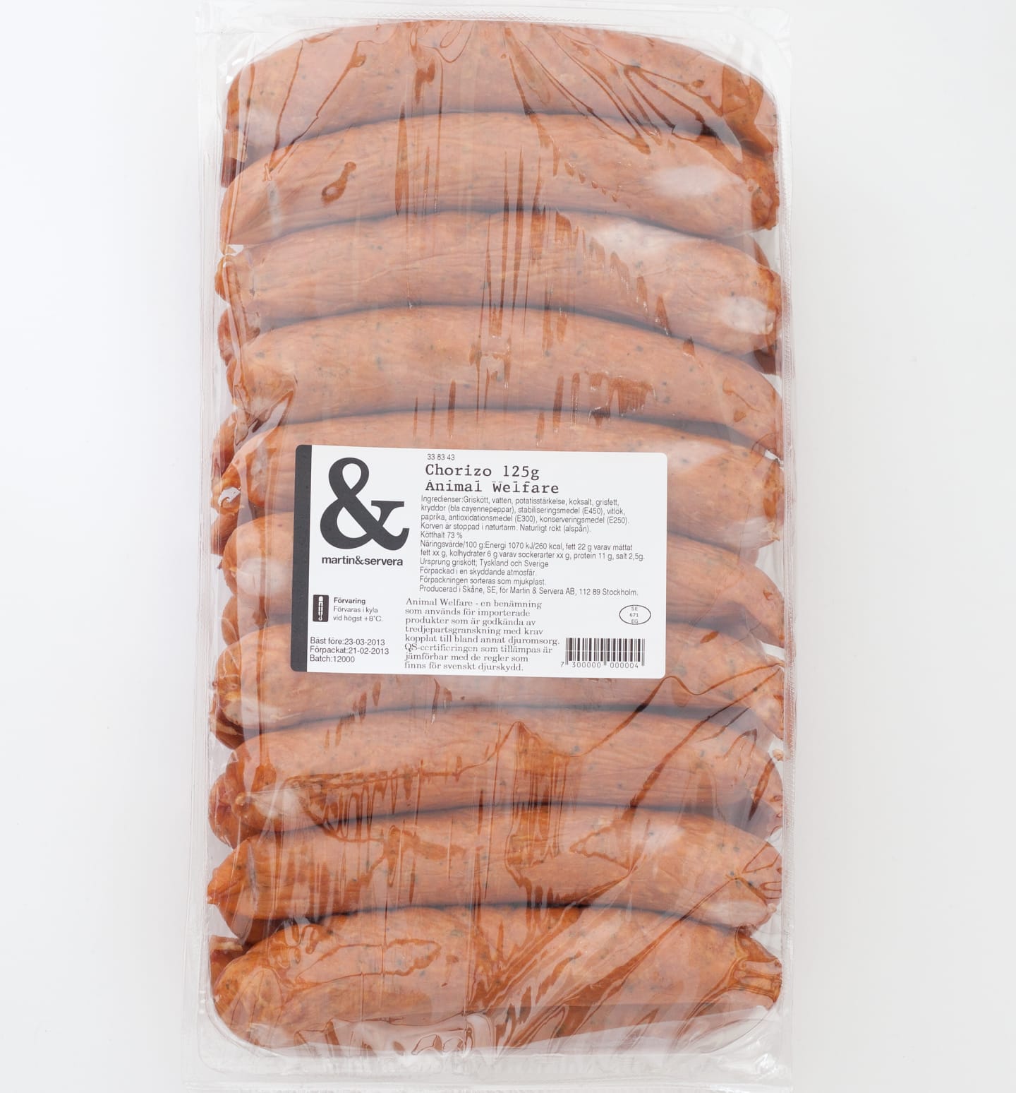 Chorizo 125g/2,5kg