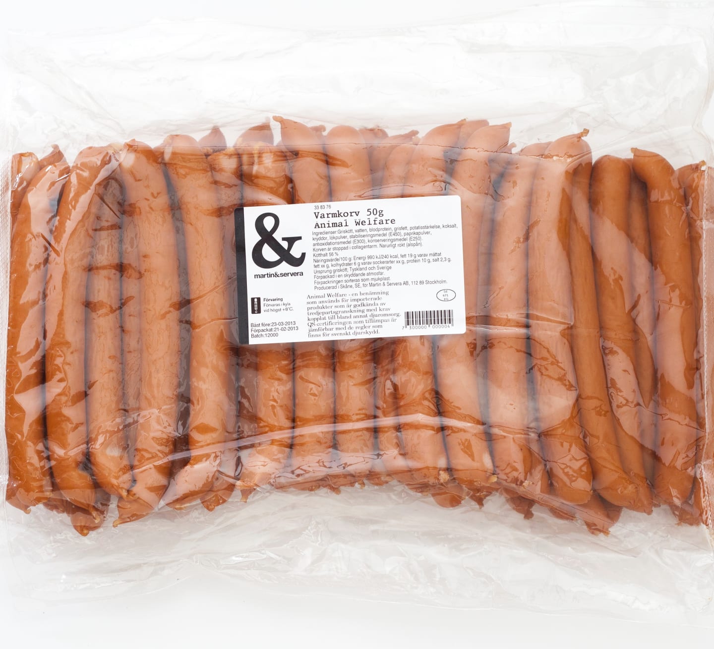 Varmkorv 50g/2,5kg
