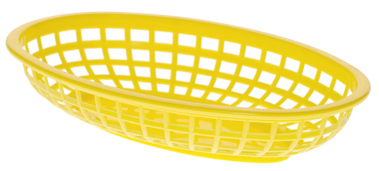 Korg gul oval plast 240x150mm