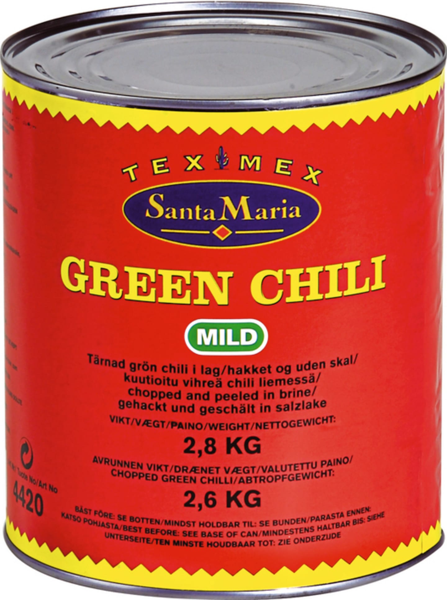 Chili grön mild 2,8kg - Bild 1 av 1