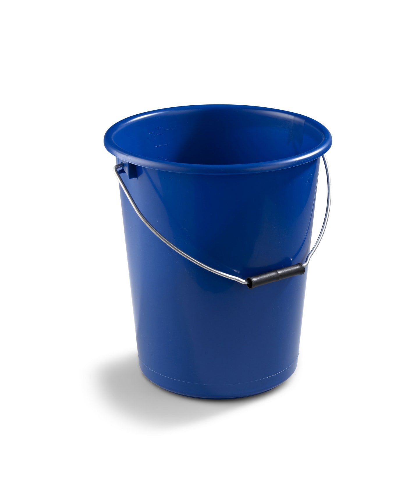Hink blå plast med metallgrepe 12L