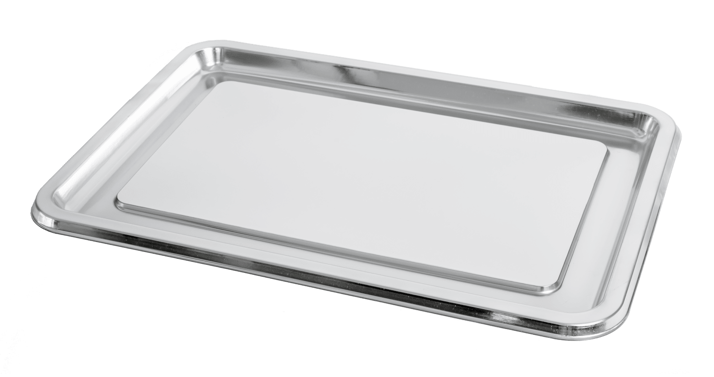 Uppläggningsfat silver 55x37 5st