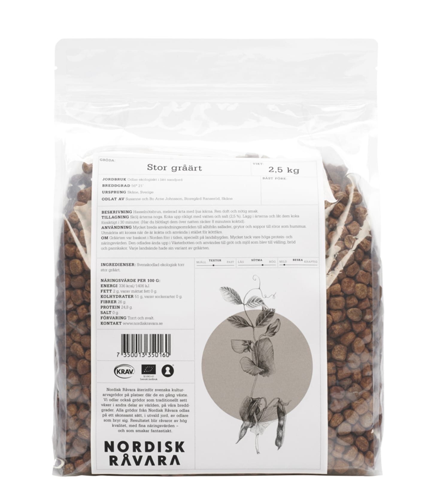 Stor gråärt 2,5kg - Bild 1 av 2