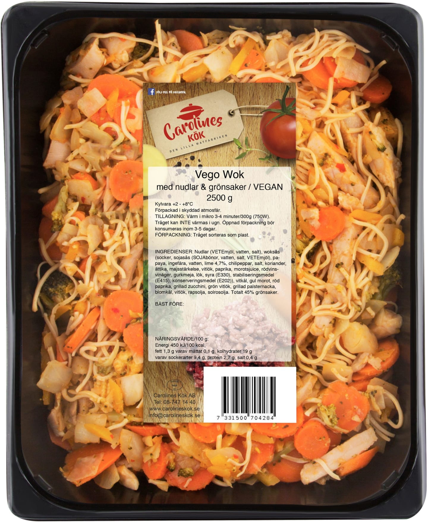 Vego wok m nudlar grönsaker 2,5kg