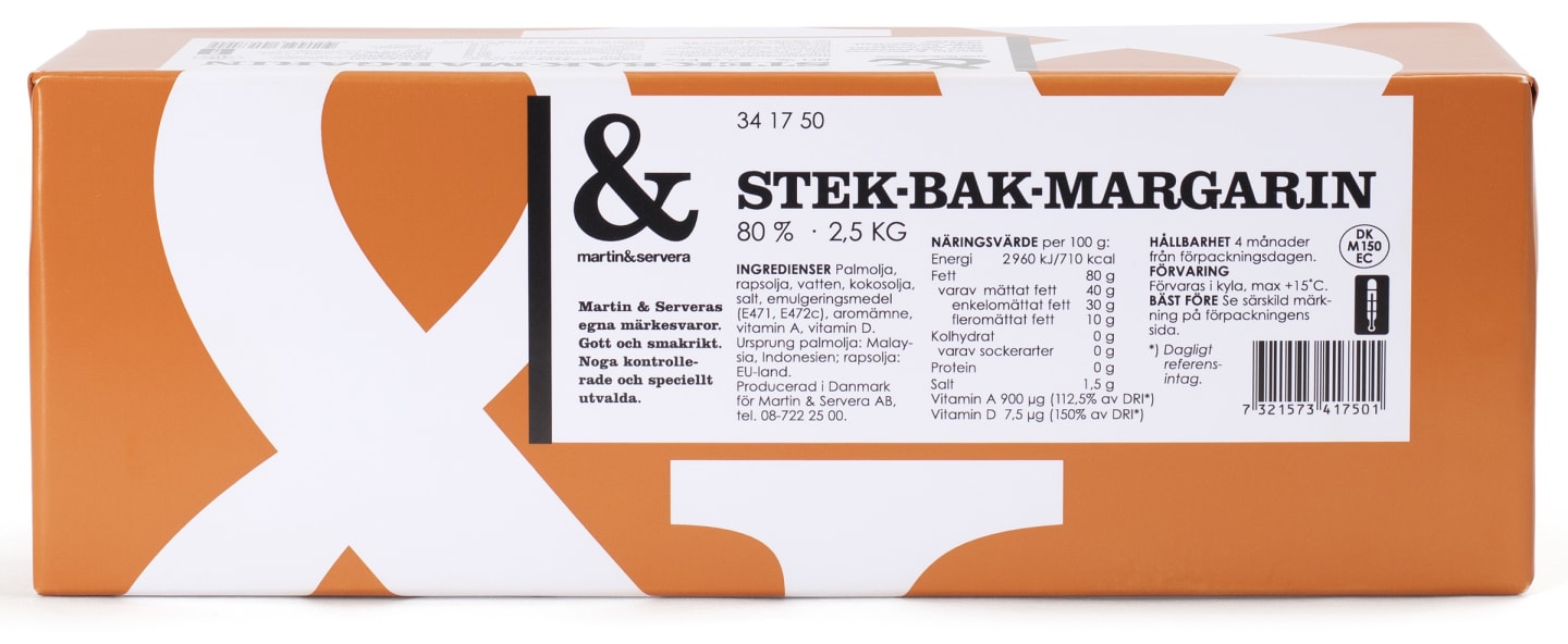 Margarin stek & bak 80% 2,5kg