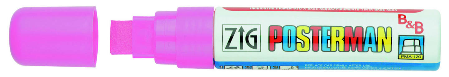 Penna vattenfast 15mm 6-pack rosa