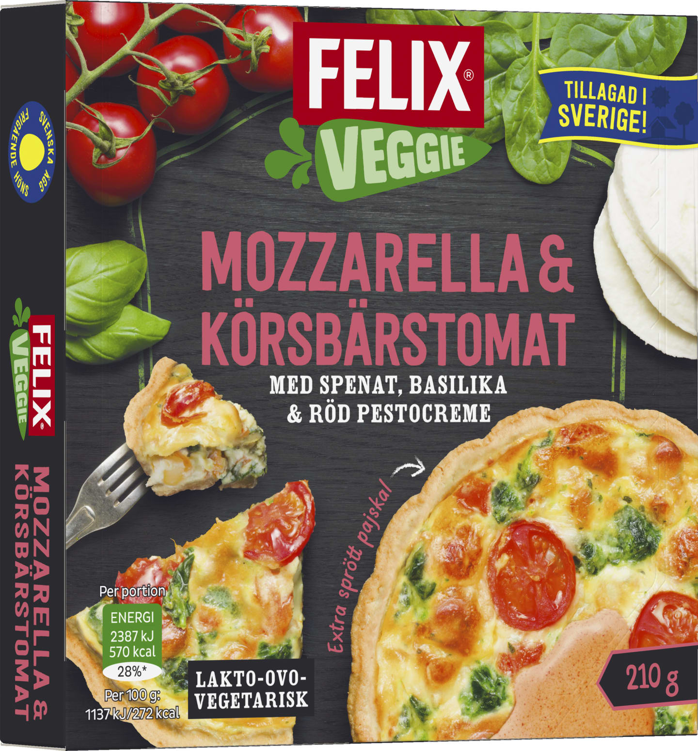 Veggie Mozarrella körsbärstomatpaj 210g