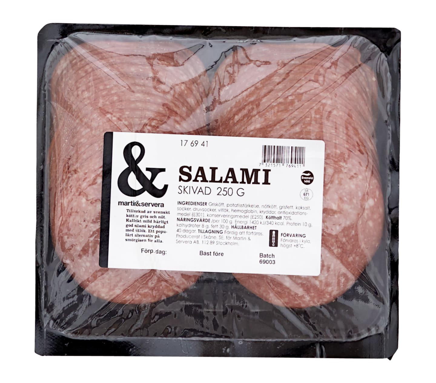 Salami skivad 250g - Bild 1 av 1