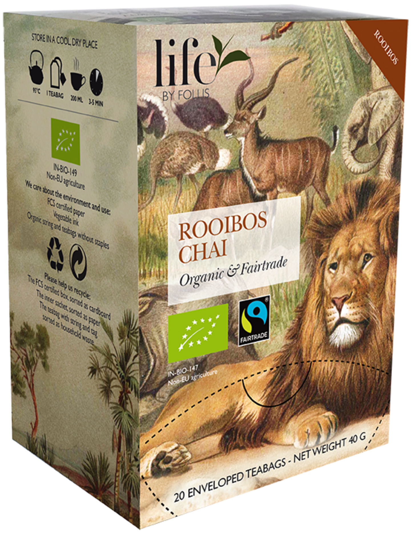Rooibos chai koffeinfritt 20x2g - Bild 1 av 2