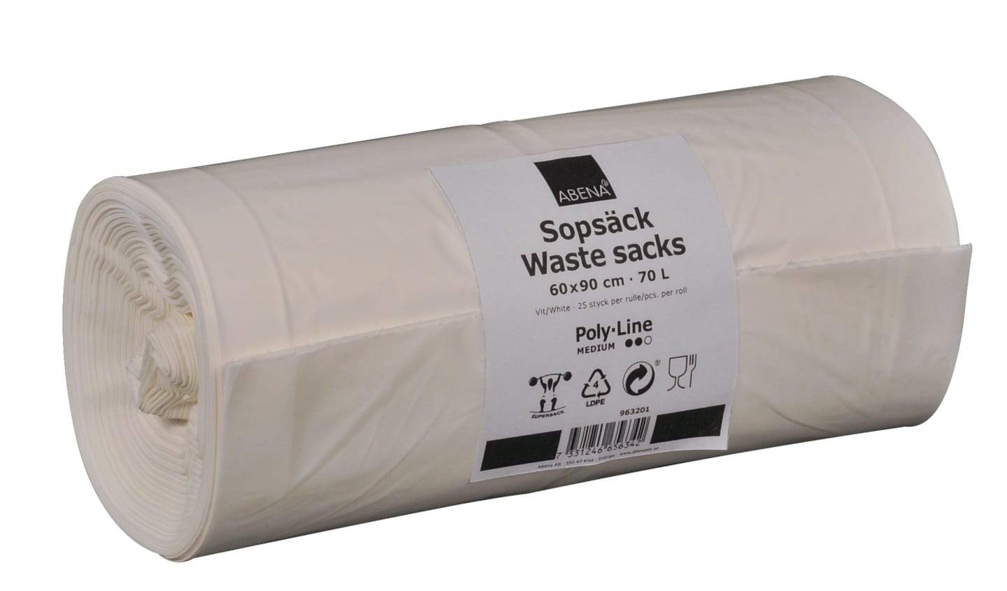 Sopsäck vit 70L 25st