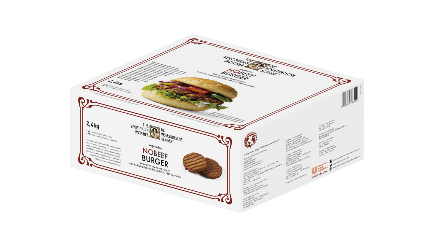 No Beef Burger, vegoburgare 80g/2,4kg - Bild 1 av 2