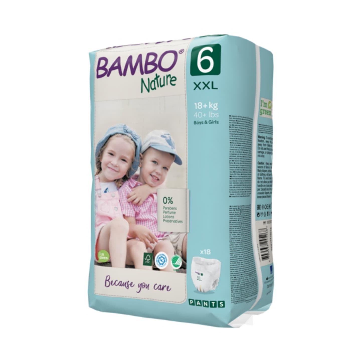 Blöja Bambo Nature strl 6 18kg+ 18st