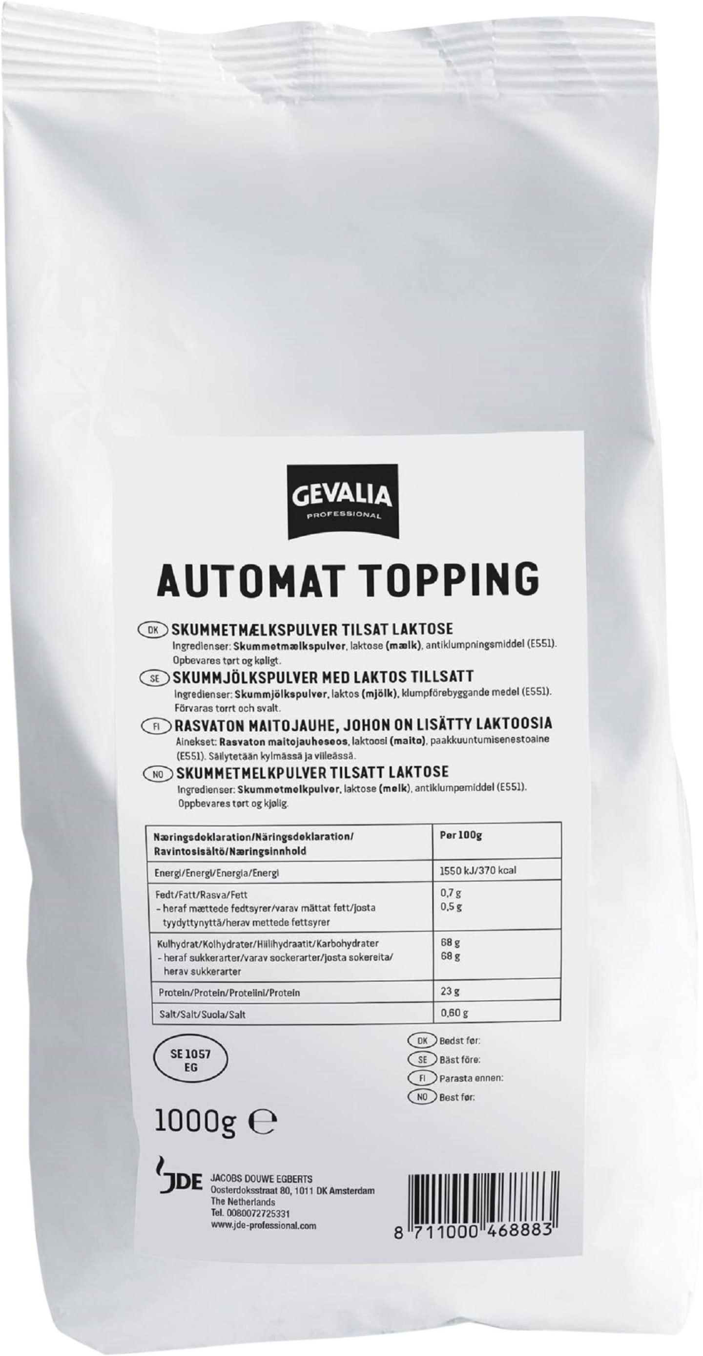Mjölkpulver kaffeautomat 1kg