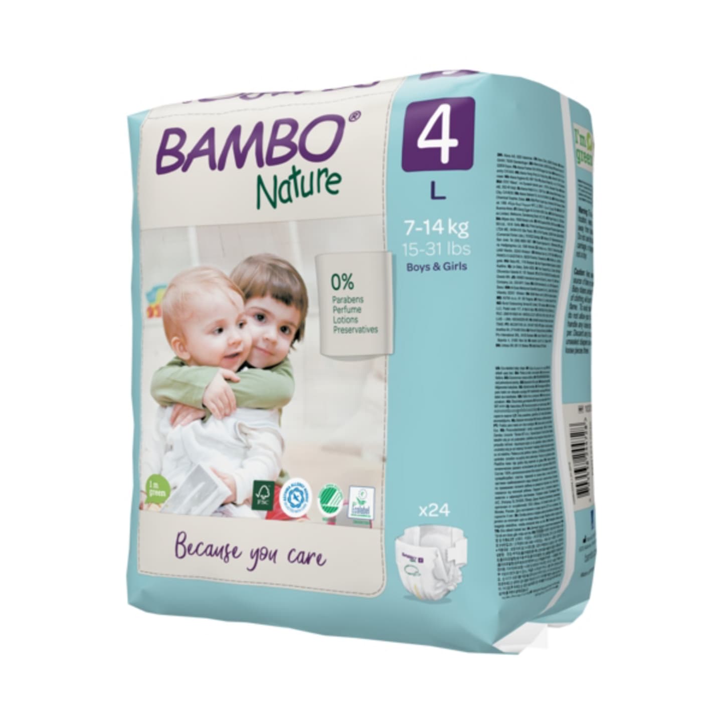 Blöja Bambo Maxi Nature 7-14kg 24st